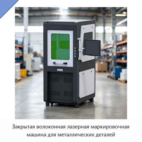 Закрытая волоконная лазерная маркировочная машина для металлических деталей