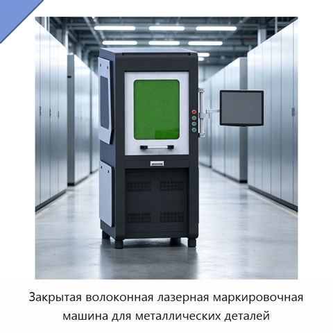 Закрытая волоконная лазерная маркировочная машина для металлических деталей