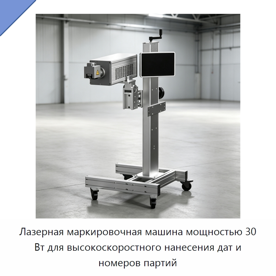 Лазерная маркировочная машина мощностью 30 Вт для высокоскоростного нанесения дат и номеров партий — Лазерные маркировочные станки
