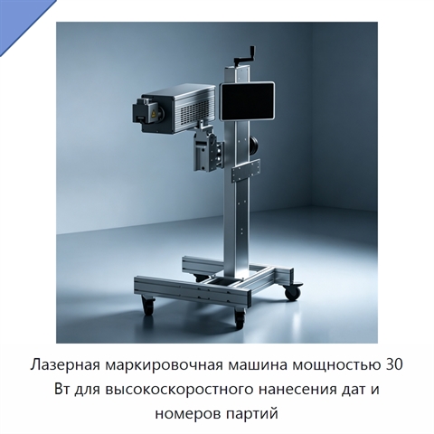 Лазерная маркировочная машина мощностью 30 Вт для высокоскоростного нанесения дат и номеров партий