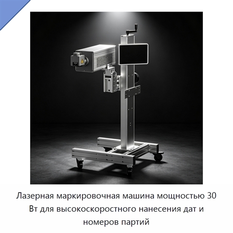 Лазерная маркировочная машина мощностью 30 Вт для высокоскоростного нанесения дат и номеров партий