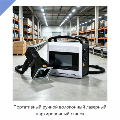Портативный ручной волоконный лазерный маркировочный станок