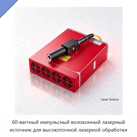 60-ваттный импульсный волоконный лазерный источник для высокоточной лазерной обработки