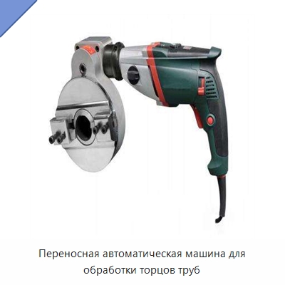 Переносная автоматическая машина для обработки торцов труб — Станки для обработки труб