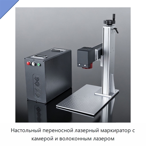 Настольный переносной лазерный маркиратор с камерой и волоконным лазером