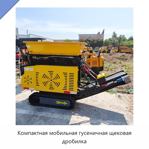 Компактная мобильная гусеничная щековая дробилка