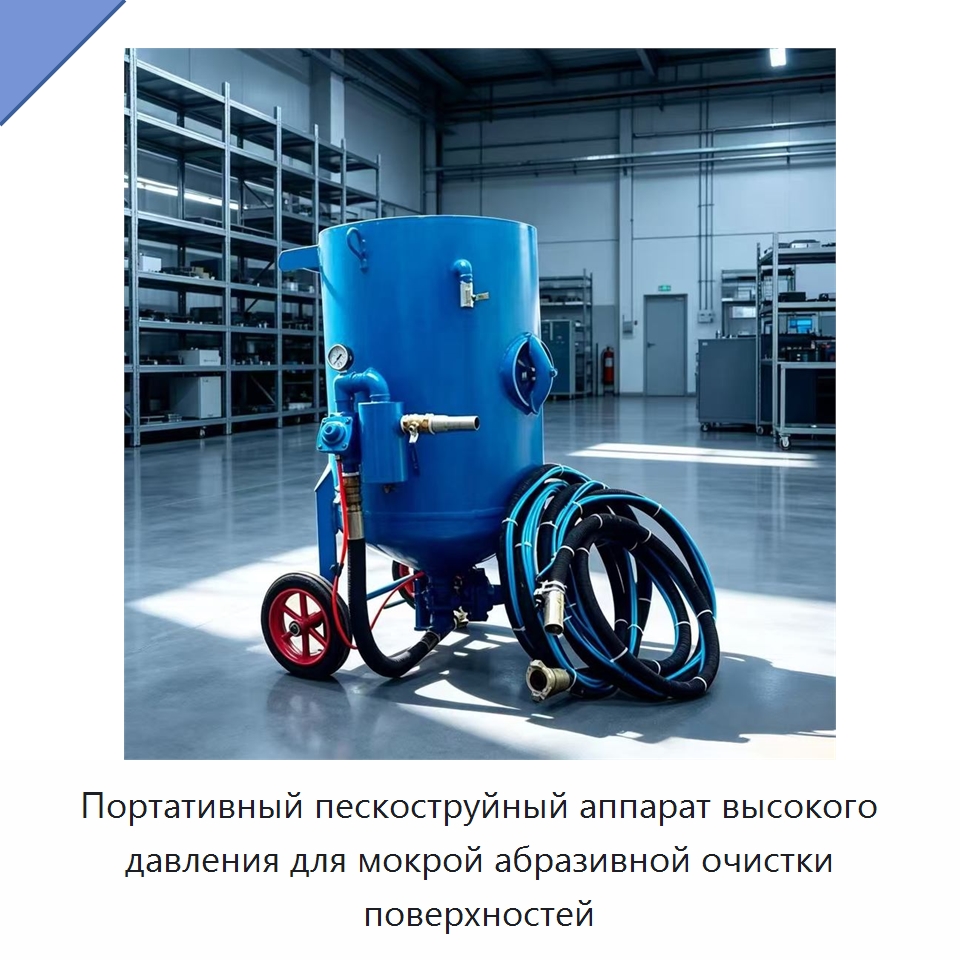 Портативный пескоструйный аппарат высокого давления для мокрой абразивной очистки поверхностей — Пескоструйные аппараты