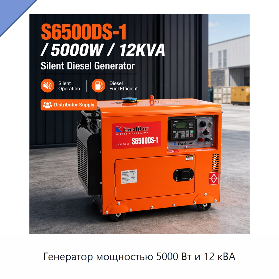 Генератор мощностью 5000 Вт и 12 кВА — Дизельные генераторы