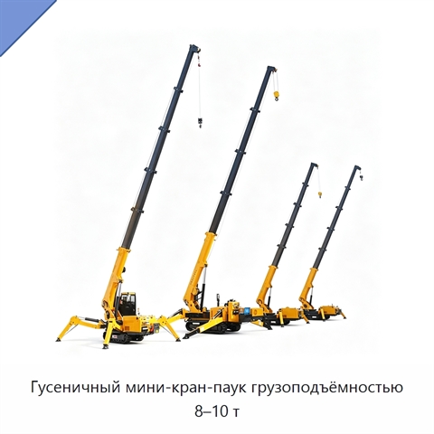 Гусеничный мини-кран-паук грузоподъёмностью 8–10 т