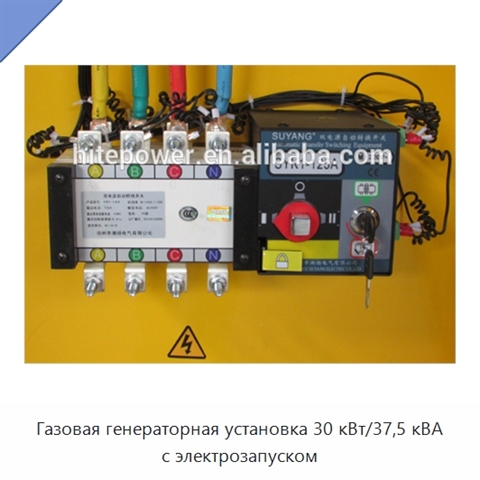 Газовая генераторная установка 30 кВт/37,5 кВА с электрозапуском
