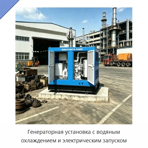 Генераторная установка с водяным охлаждением и электрическим запуском