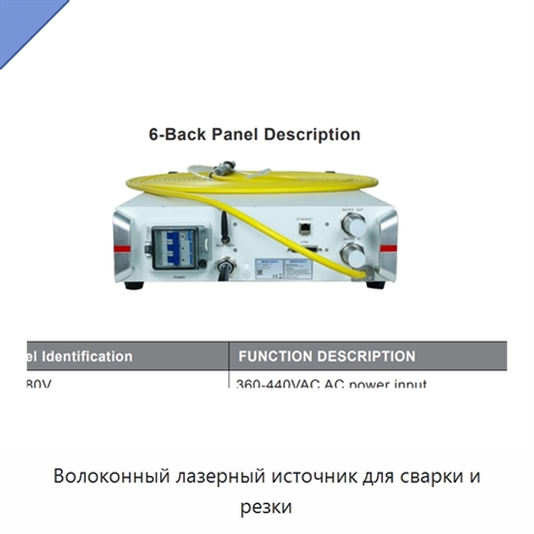 Волоконный лазерный источник для сварки и резки