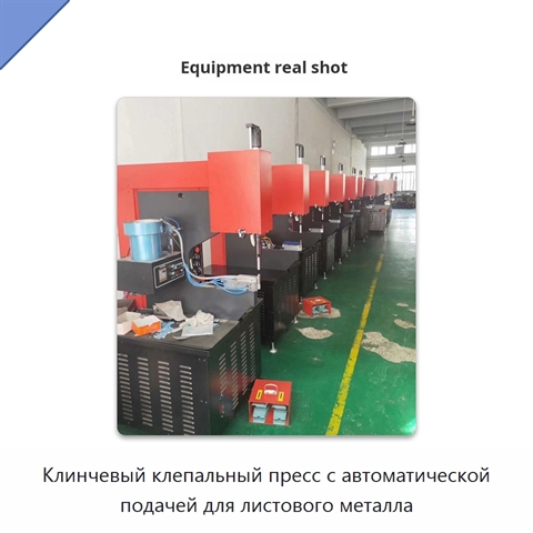 Клинчевый клепальный пресс с автоматической подачей для листового металла