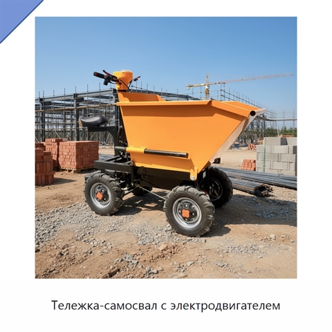 Тележка-самосвал с электродвигателем