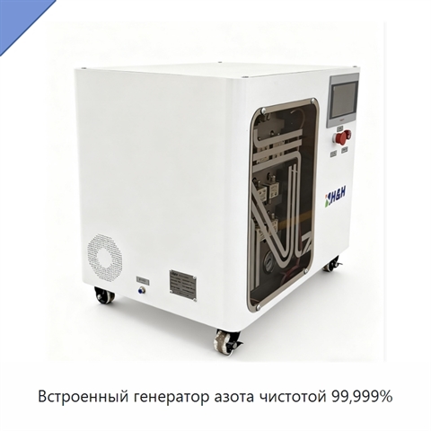 Встроенный генератор азота чистотой 99,999%