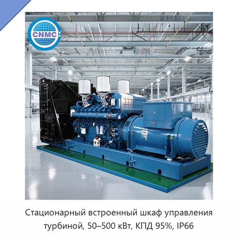 Стационарный встроенный шкаф управления турбиной, 50–500 кВт, КПД 95%, IP66