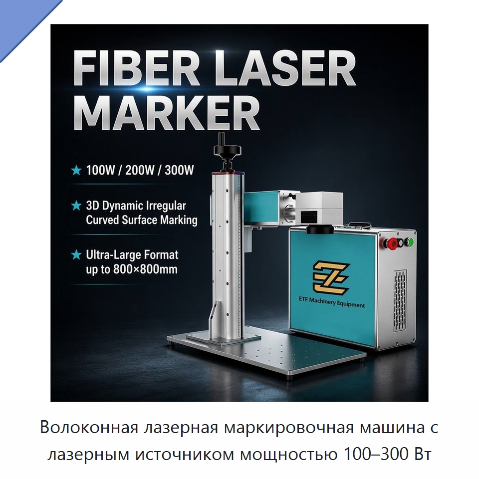 Волоконная лазерная маркировочная машина с лазерным источником мощностью 100–300 Вт — Лазерные гравировальные станки