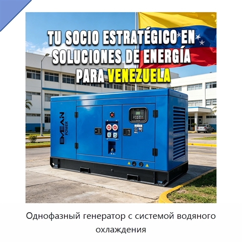 Однофазный генератор с системой водяного охлаждения