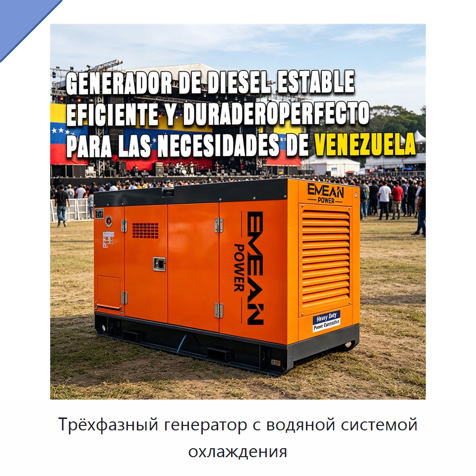 Трёхфазный генератор с водяной системой охлаждения — Дизельные генераторы