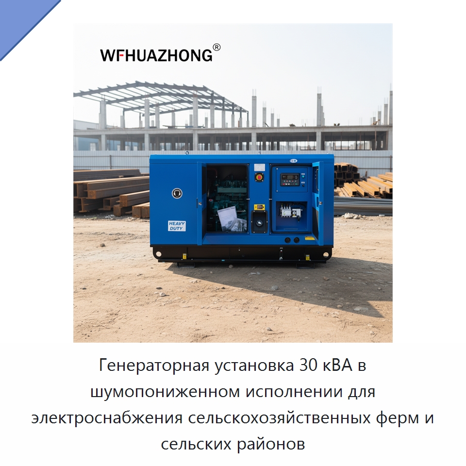Генераторная установка 30 кВА в шумопониженном исполнении для электроснабжения сельскохозяйственных ферм и сельских районов — Дизельные генераторы