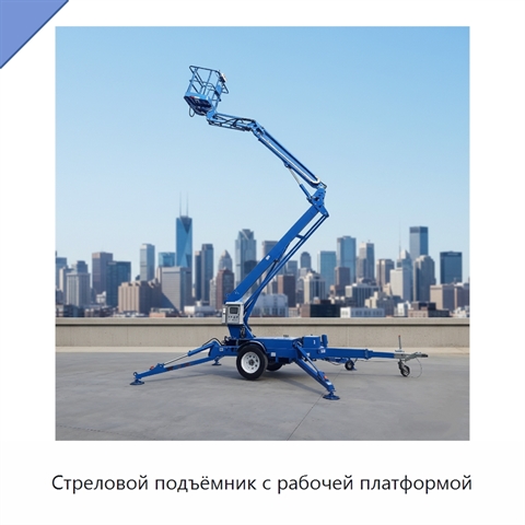 Стреловой подъёмник с рабочей платформой