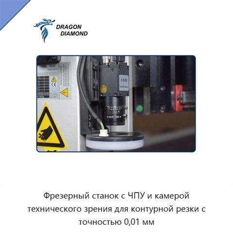Фрезерный станок с ЧПУ и камерой технического зрения для контурной резки с точностью 0,01 мм