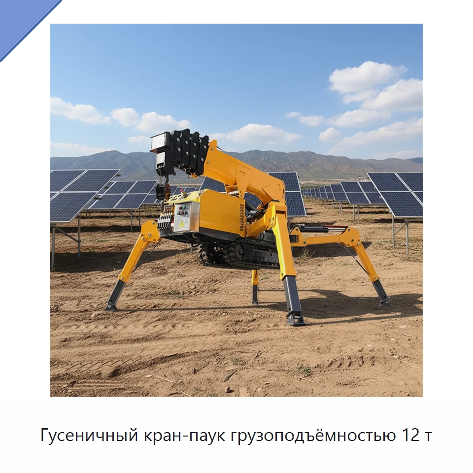 Гусеничный кран-паук грузоподъёмностью 12 т — Краны