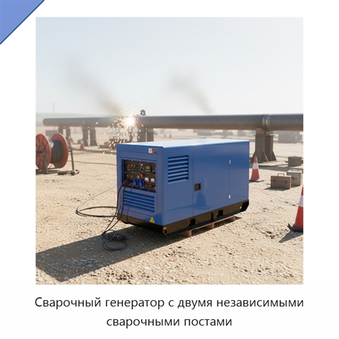 Сварочный генератор с двумя независимыми сварочными постами