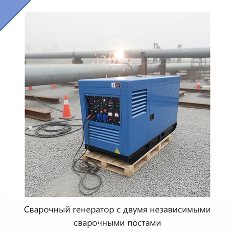 Сварочный генератор с двумя независимыми сварочными постами