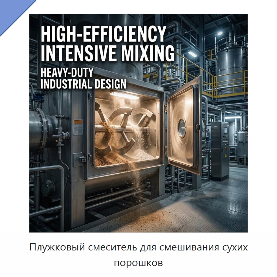 Плужковый смеситель для смешивания сухих порошков — Линии переработки пищевых продуктов