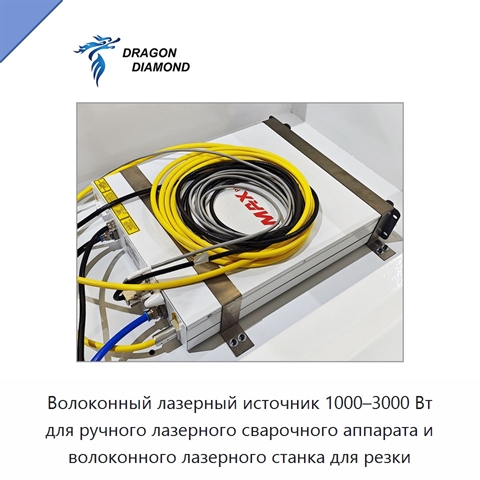 Волоконный лазерный источник 1000–3000 Вт для ручного лазерного сварочного аппарата и волоконного лазерного станка для резки