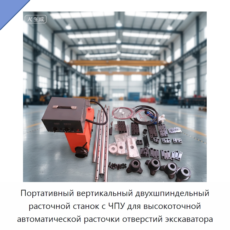 Портативный вертикальный двухшпиндельный расточной станок с ЧПУ для высокоточной автоматической расточки отверстий экскаватора — Расточные станки