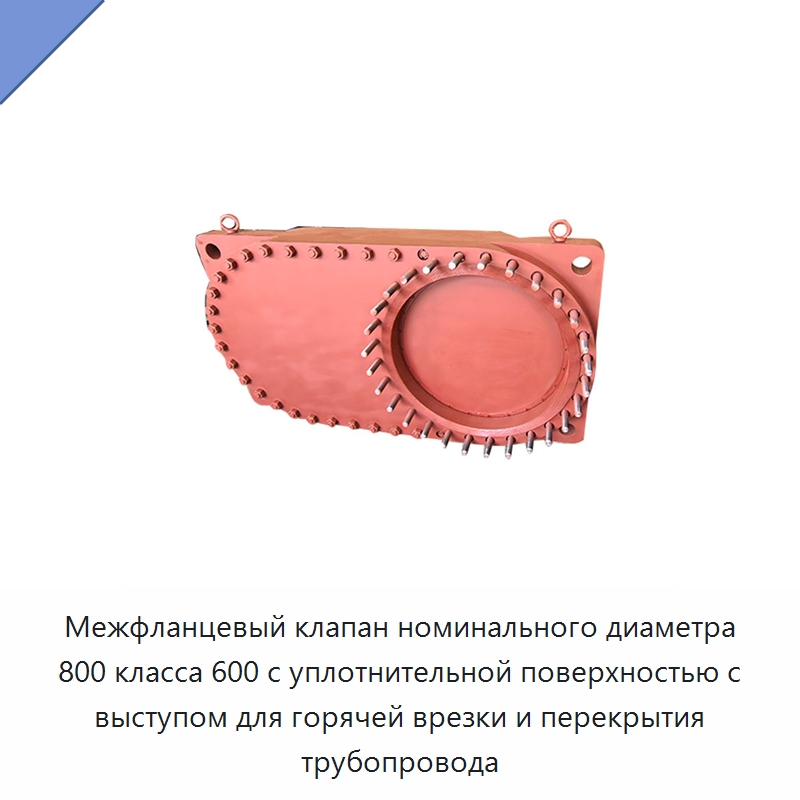 Межфланцевый клапан номинального диаметра 800 класса 600 с уплотнительной поверхностью с выступом для горячей врезки и перекрытия трубопровода — Специальные клапаны