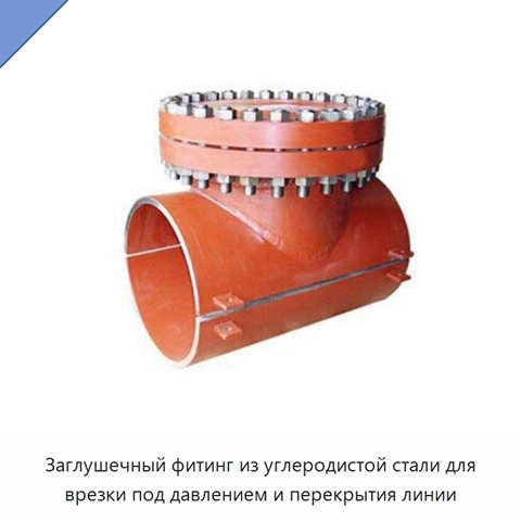 Заглушечный фитинг из углеродистой стали для врезки под давлением и перекрытия линии