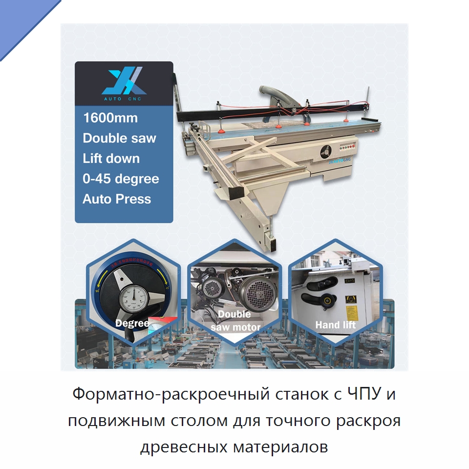 Форматно-раскроечный станок с ЧПУ и подвижным столом для точного раскроя древесных материалов — Пильные станки по дереву