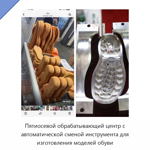 Пятиосевой обрабатывающий центр с автоматической сменой инструмента для изготовления моделей обуви