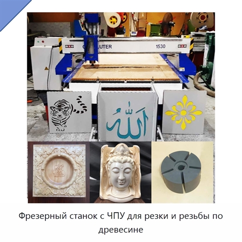 Фрезерный станок с ЧПУ для резки и резьбы по древесине
