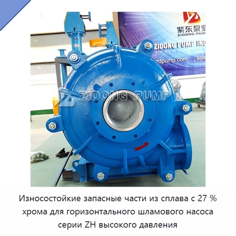 Износостойкие запасные части из сплава с 27 % хрома для горизонтального шламового насоса серии ZH высокого давления