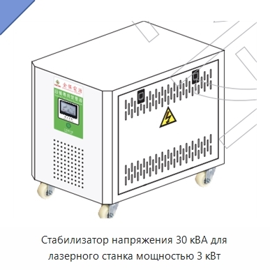 Стабилизатор напряжения 30 кВА для лазерного станка мощностью 3 кВт