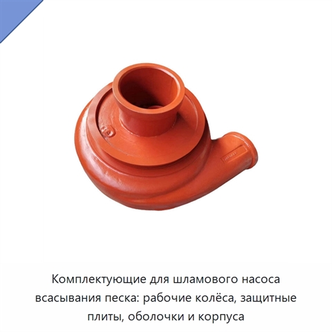 Комплектующие для шламового насоса всасывания песка: рабочие колёса, защитные плиты, оболочки и корпуса