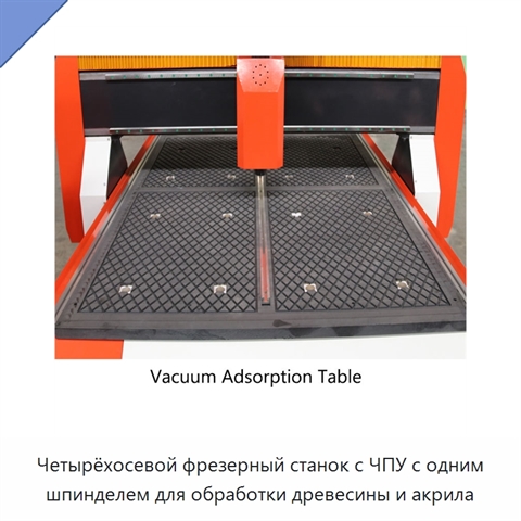 Четырёхосевой фрезерный станок с ЧПУ с одним шпинделем для обработки древесины и акрила