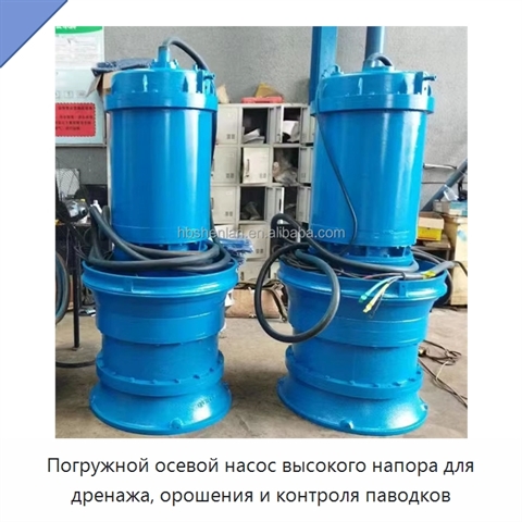 Погружной осевой насос высокого напора для дренажа, орошения и контроля паводков