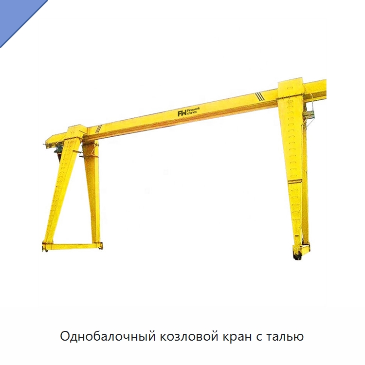 Однобалочный козловой кран с талью — Краны