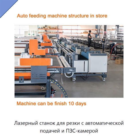 Лазерный станок для резки с автоматической подачей и ПЗС-камерой