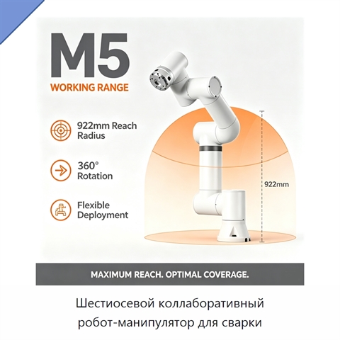 Шестиосевой коллаборативный робот-манипулятор для сварки