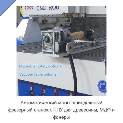 Автоматический многошпиндельный фрезерный станок с ЧПУ для древесины, МДФ и фанеры