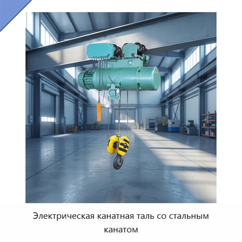 Электрическая канатная таль со стальным канатом