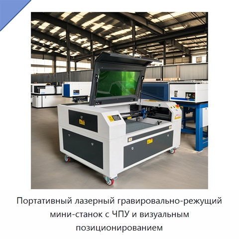 Портативный лазерный гравировально-режущий мини-станок с ЧПУ и визуальным позиционированием