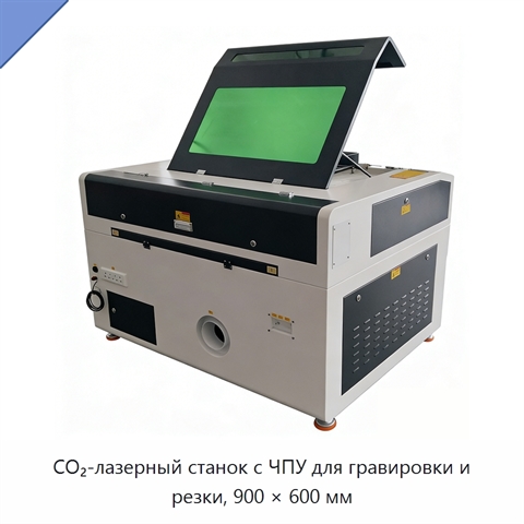 CO₂-лазерный станок с ЧПУ для гравировки и резки, 900 × 600 мм