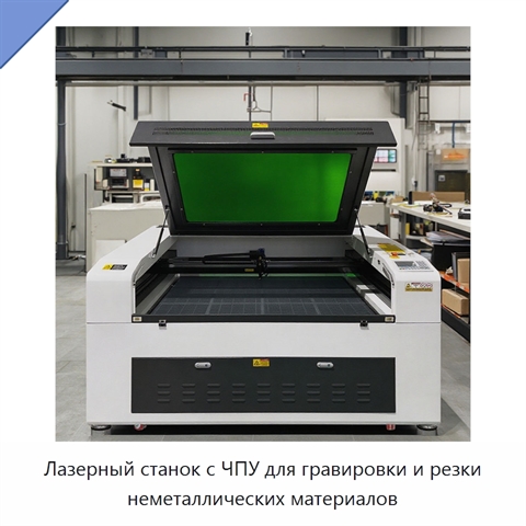 Лазерный станок с ЧПУ для гравировки и резки неметаллических материалов